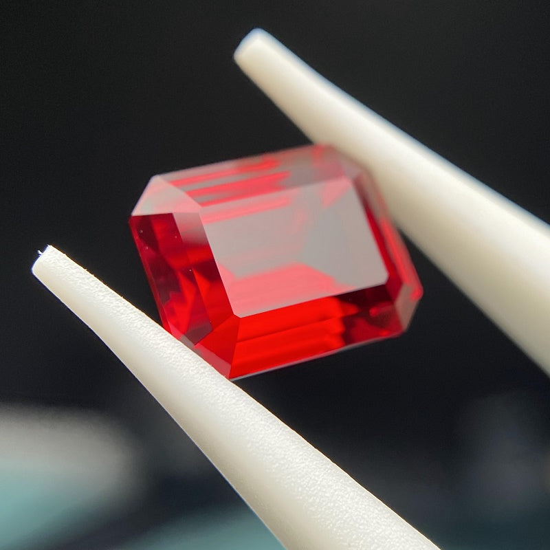 Pirmiana 2.13-10.065ct Emerald Shape Pigeon Blood Red Lab Grown Ruby Loose Stones For Jewerly Making