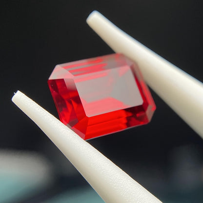 Pirmiana 2.13-10.065ct Emerald Shape Pigeon Blood Red Lab Grown Ruby Loose Stones For Jewerly Making