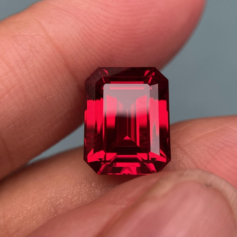 Pirmiana 2.13-10.065ct Emerald Shape Pigeon Blood Red Lab Grown Ruby Loose Stones For Jewerly Making