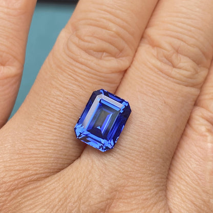 Pirmiana 0.3-16.865ct Emerald Cut Lab Grown Cornflower Sapphire and Royal Sapphire Loose Gemstones for Jewelry Making
