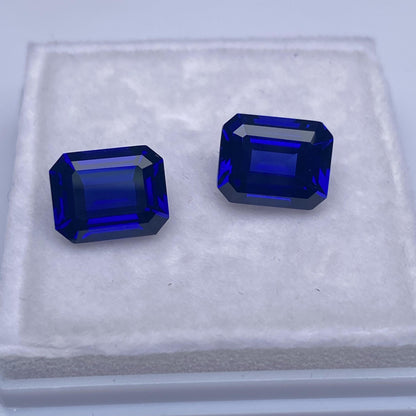 Pirmiana 0.3-16.865ct Emerald Cut Lab Grown Cornflower Sapphire and Royal Sapphire Loose Gemstones for Jewelry Making