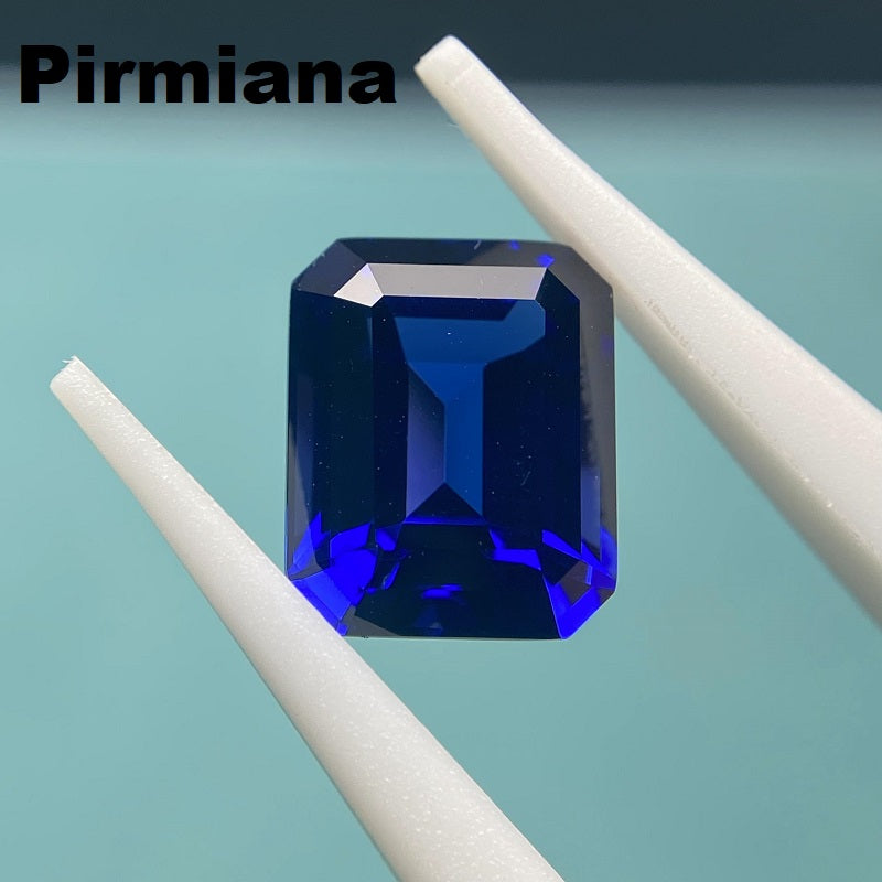 Pirmiana 0.3-16.865ct Emerald Cut Lab Grown Cornflower Sapphire and Royal Sapphire Loose Gemstones for Jewelry Making