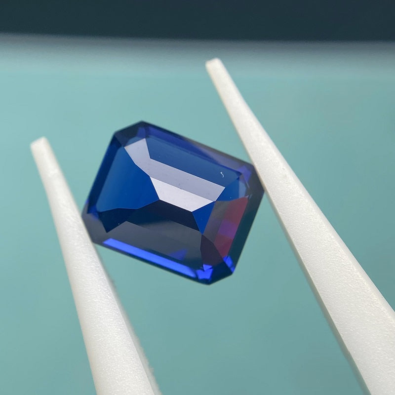 Pirmiana 0.3-16.865ct Emerald Cut Lab Grown Cornflower Sapphire and Royal Sapphire Loose Gemstones for Jewelry Making
