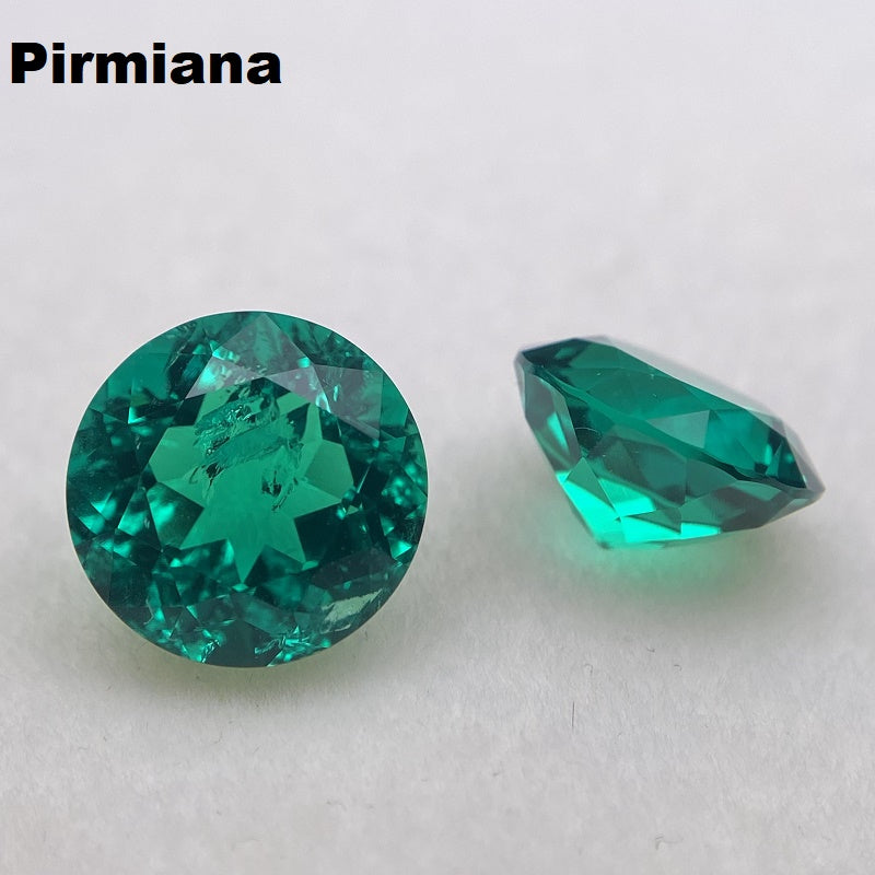 Pirmiana  0.255-5ct Round Cut Lab Grown Emeralds Loose Gemstones for Jewelry Making