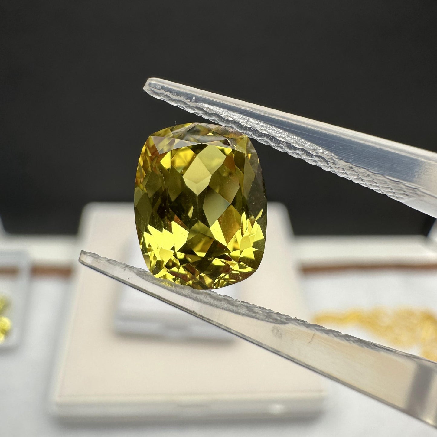 Pirmiana Cushion shape Lab Grown Yellow Sapphire Loose Gemstones for Jewelry Making