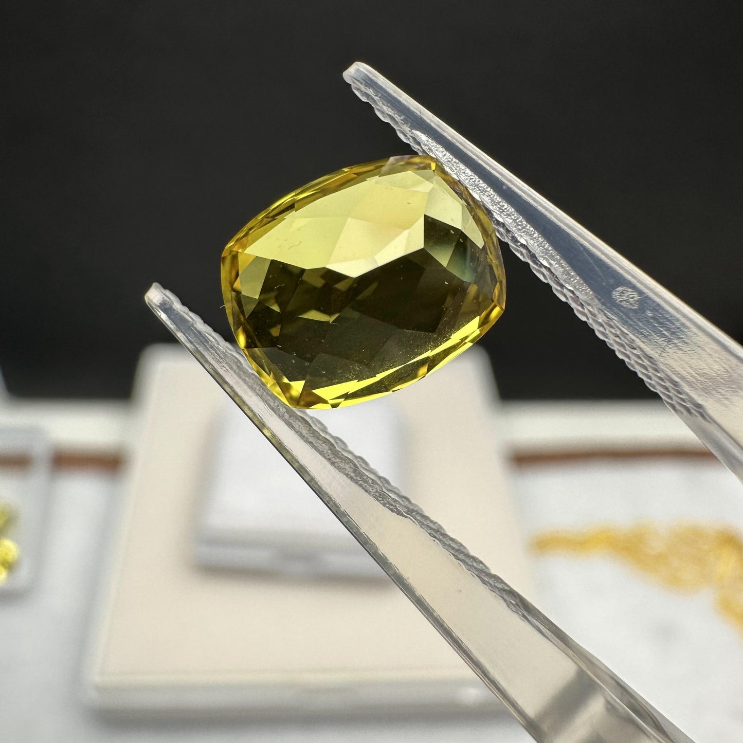 Pirmiana Cushion shape Lab Grown Yellow Sapphire Loose Gemstones for Jewelry Making