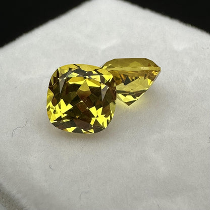 Pirmiana Cushion shape Lab Grown Yellow Sapphire Loose Gemstones for Jewelry Making