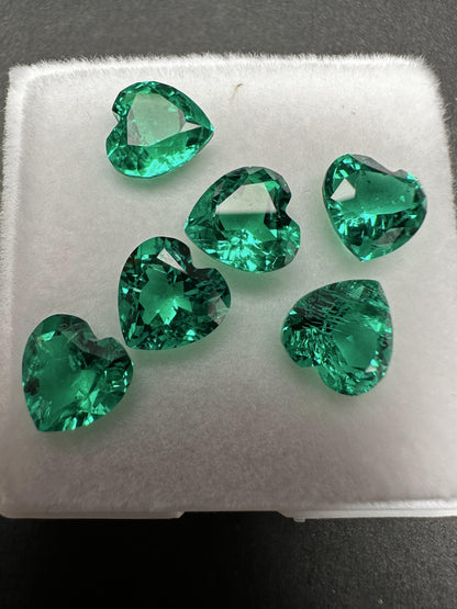 Pirmiana  0.47-4.665ct Heart Cut Lab Grown Emeralds Loose Gemstones for Jewelry Making