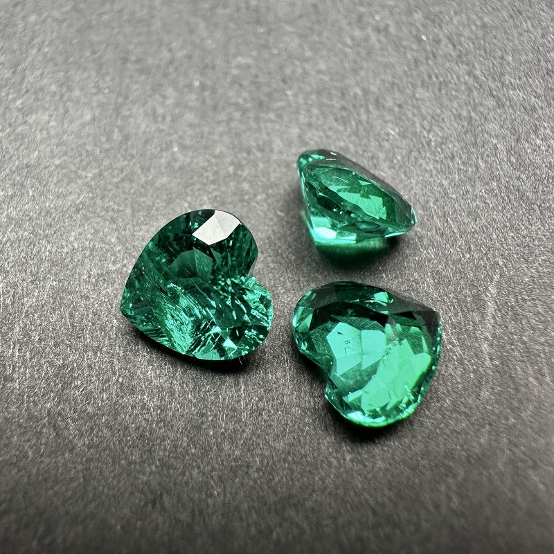 Pirmiana  0.47-4.665ct Heart Cut Lab Grown Emeralds Loose Gemstones for Jewelry Making