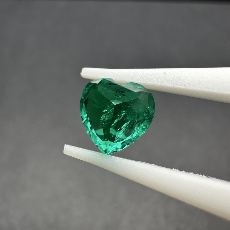 Pirmiana  0.47-4.665ct Heart Cut Lab Grown Emeralds Loose Gemstones for Jewelry Making