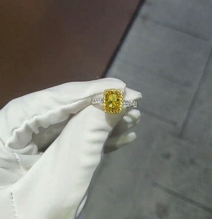 Pirmiana Radiant shape Lab Grown Yellow Sapphire Loose Gemstones for Jewelry Making