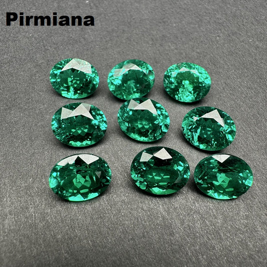 Pirmiana  0.15-5.88ct Oval Cut Lab Grown Emeralds Loose Gemstones for Jewelry Making