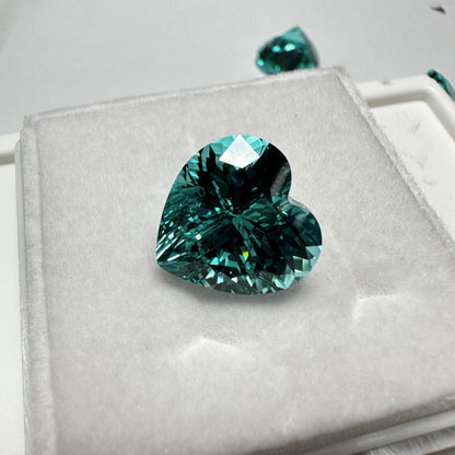 Pirmiana Heart shape Lab Grown Paraiba Loose Gemstones for Jewelry Making