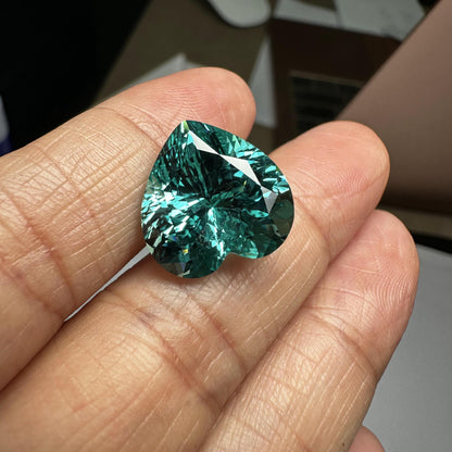 Pirmiana Heart shape Lab Grown Paraiba Loose Gemstones for Jewelry Making