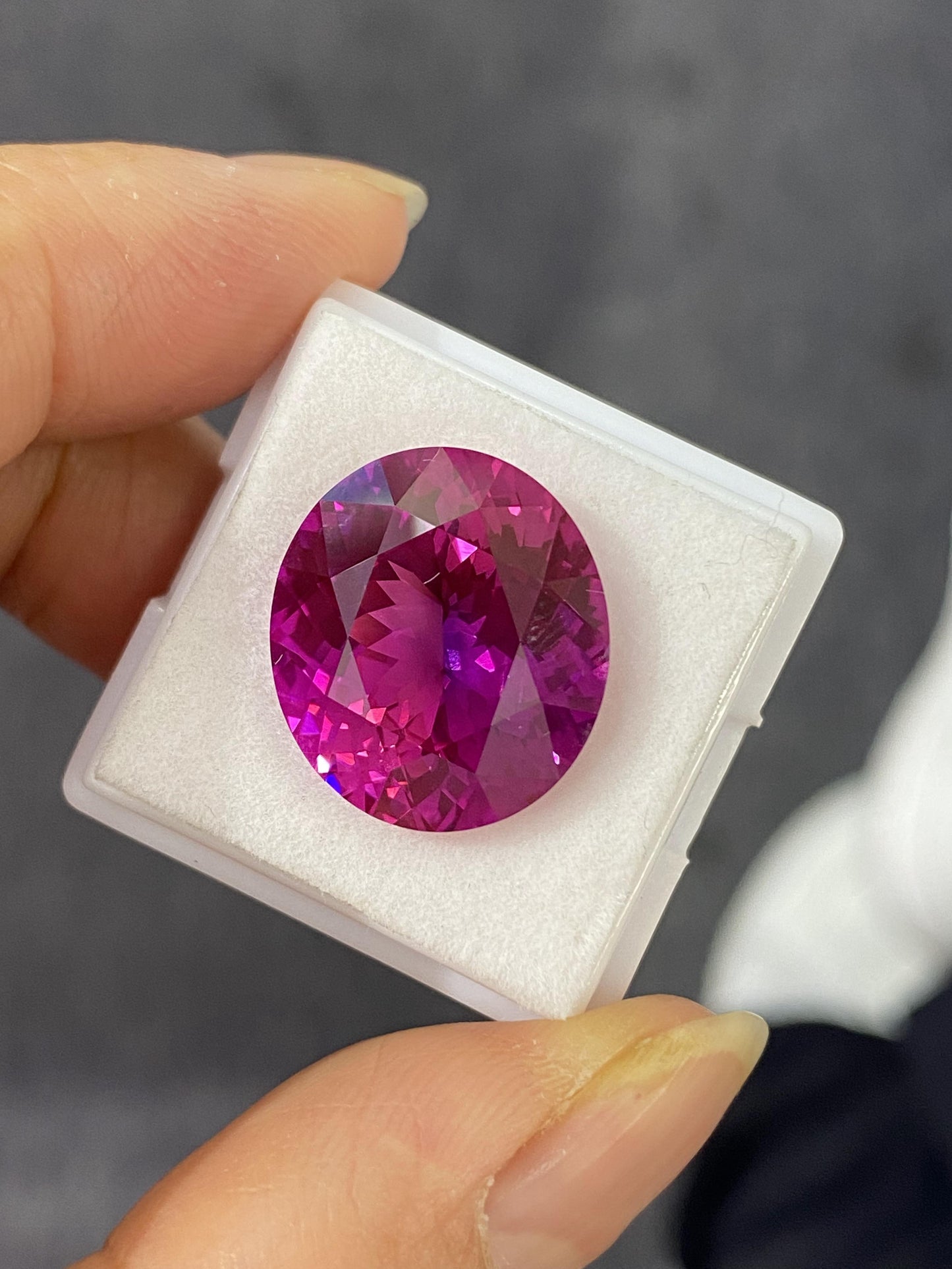 Pirmiana Oval shape Lab Grown Purple Sapphire Loose Gemstones for Jewelry Making