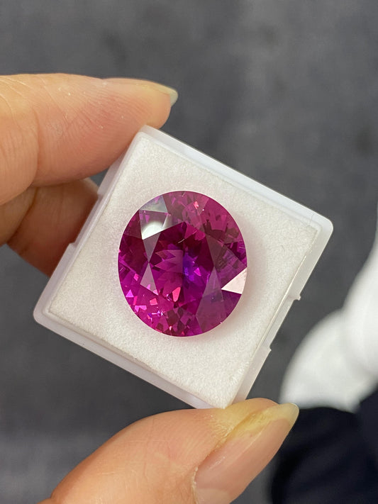 Pirmiana Oval shape Lab Grown Purple Sapphire Loose Gemstones for Jewelry Making
