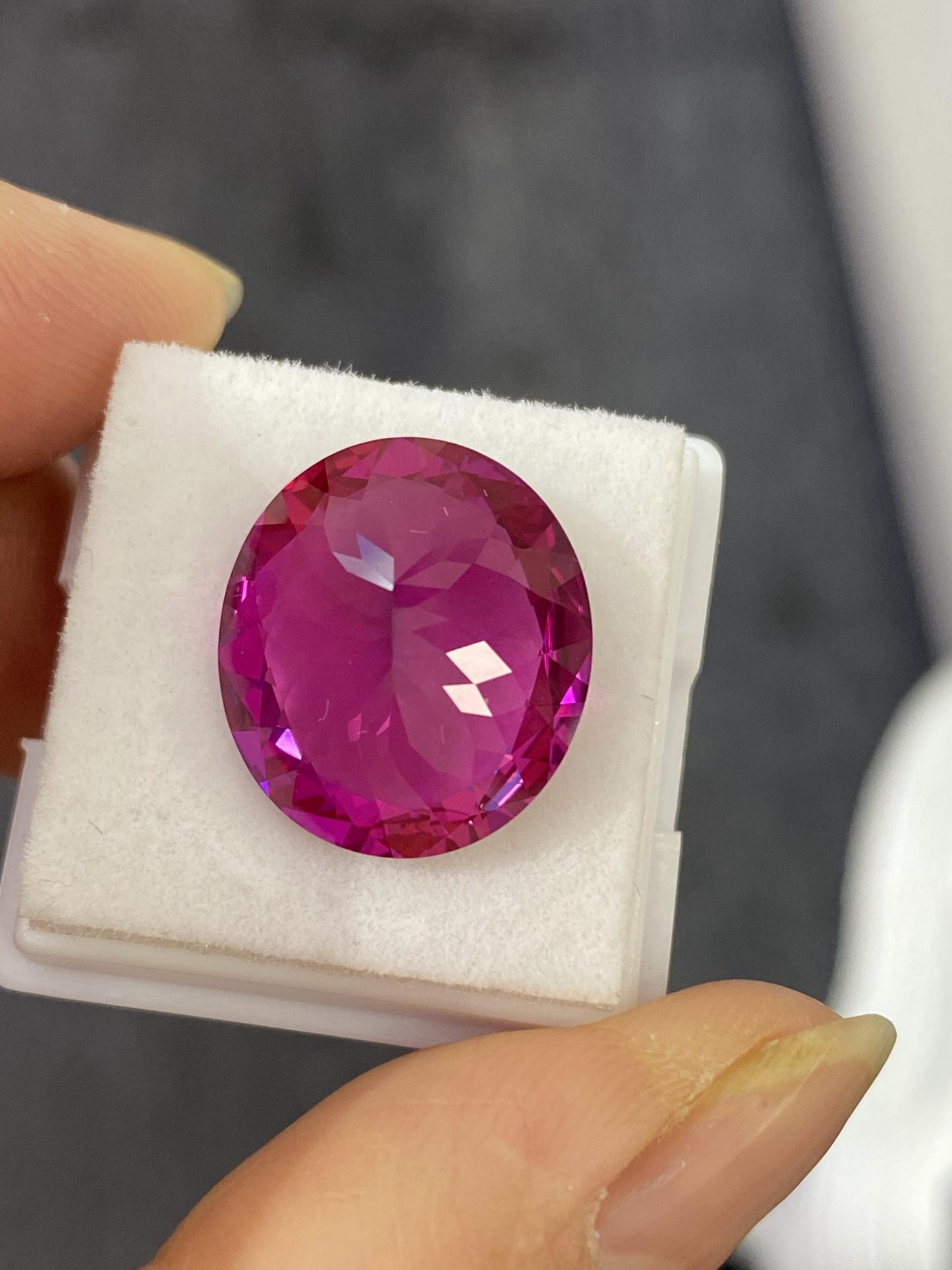 Pirmiana Oval shape Lab Grown Purple Sapphire Loose Gemstones for Jewelry Making