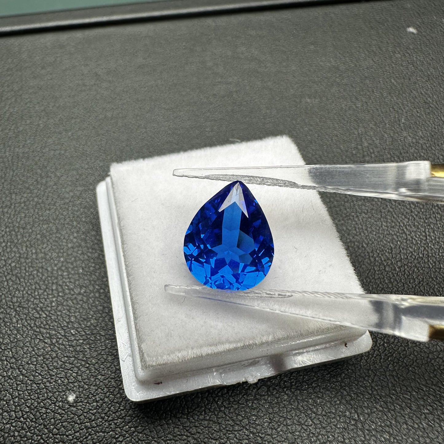 Pirmiana Pear shape Lab Grown Cobalt Spinel Loose Gemstones for Jewelry Making