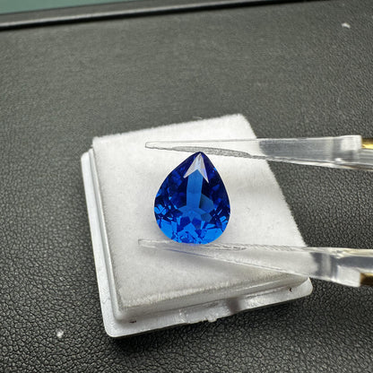 Pirmiana Pear shape Lab Grown Cobalt Spinel Loose Gemstones for Jewelry Making