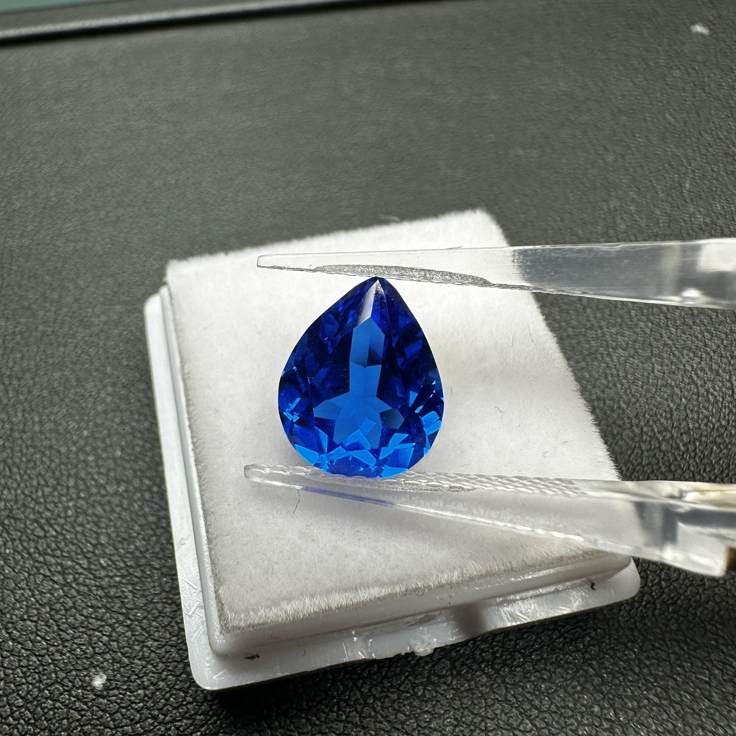 Pirmiana Pear shape Lab Grown Cobalt Spinel Loose Gemstones for Jewelry Making