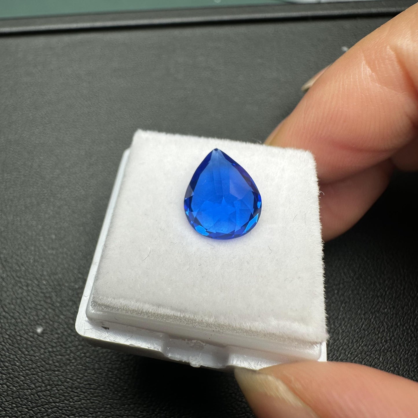 Pirmiana Pear shape Lab Grown Cobalt Spinel Loose Gemstones for Jewelry Making