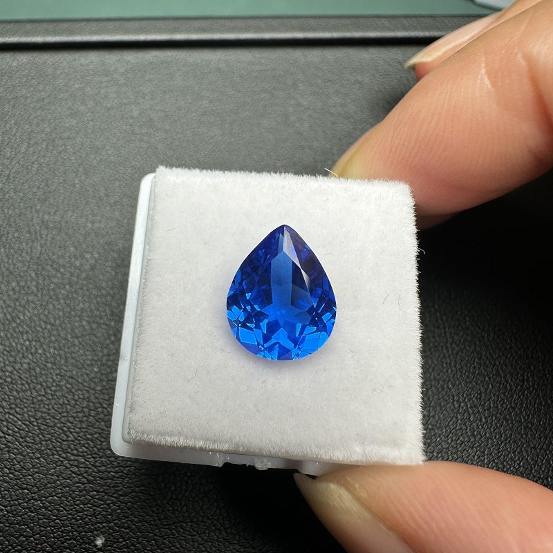 Pirmiana Pear shape Lab Grown Cobalt Spinel Loose Gemstones for Jewelry Making