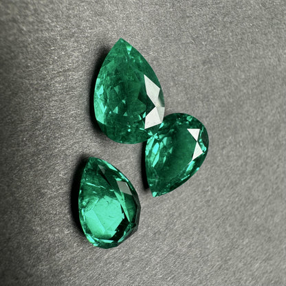 Pirmiana  0.35-7ct Pear Cut Lab Grown Emeralds Loose Gemstones for Jewelry Making