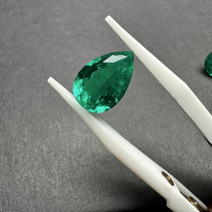 Pirmiana  0.35-7ct Pear Cut Lab Grown Emeralds Loose Gemstones for Jewelry Making