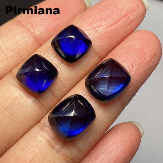 Pirmiana 10ct Sugar-loaf Lab Grown Royal Sapphire Loose Gemstones for Jewelry Making