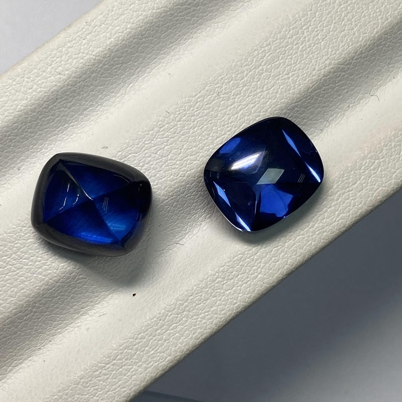 Pirmiana 10ct Sugar-loaf Lab Grown Royal Sapphire Loose Gemstones for Jewelry Making