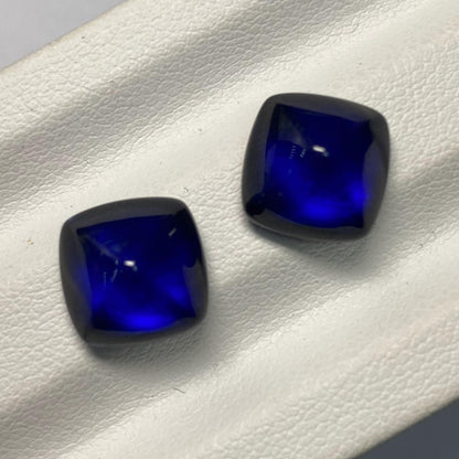 Pirmiana 10ct Sugar-loaf Lab Grown Royal Sapphire Loose Gemstones for Jewelry Making