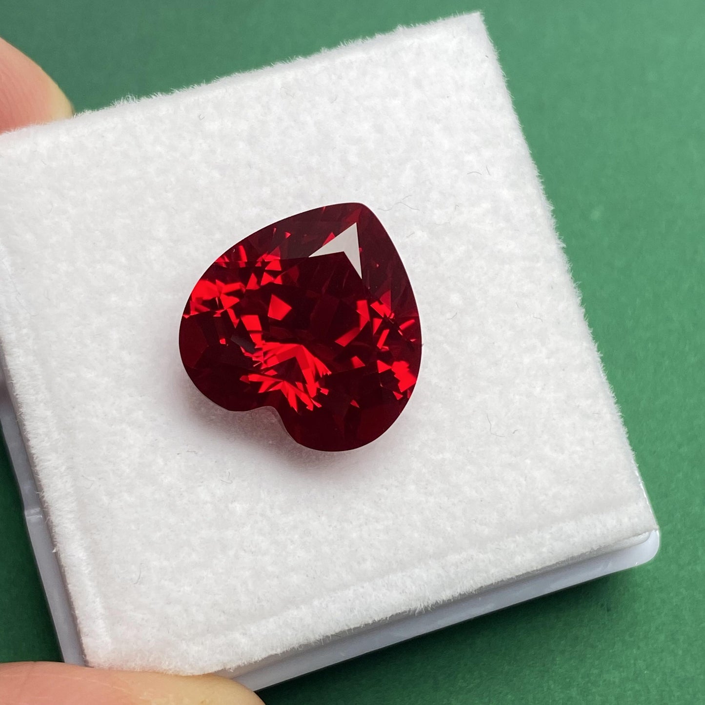 Pirmiana 0.45-5.88ct Heart Shape Pigeon Blood Red Lab Grown Ruby Loose Stones For Jewerly Making