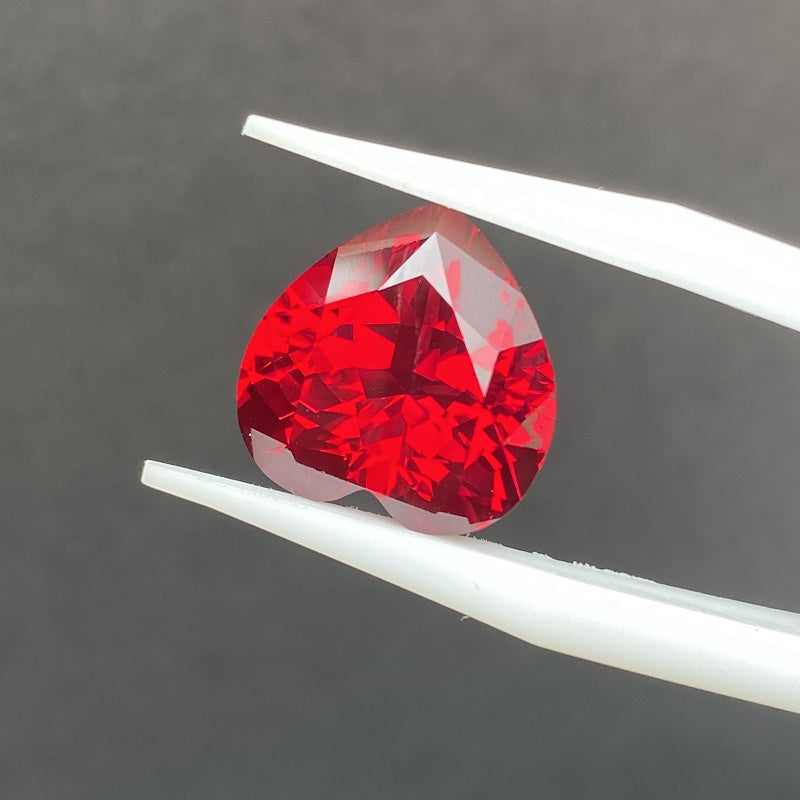 Pirmiana 0.45-5.88ct Heart Shape Pigeon Blood Red Lab Grown Ruby Loose Stones For Jewerly Making