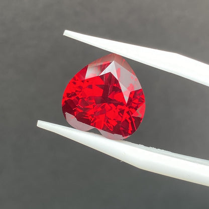 Pirmiana 0.45-5.88ct Heart Shape Pigeon Blood Red Lab Grown Ruby Loose Stones For Jewerly Making
