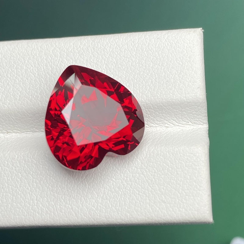 Pirmiana 0.45-5.88ct Heart Shape Pigeon Blood Red Lab Grown Ruby Loose Stones For Jewerly Making