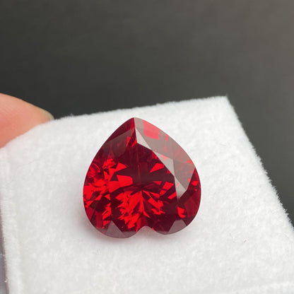 Pirmiana 0.45-5.88ct Heart Shape Pigeon Blood Red Lab Grown Ruby Loose Stones For Jewerly Making