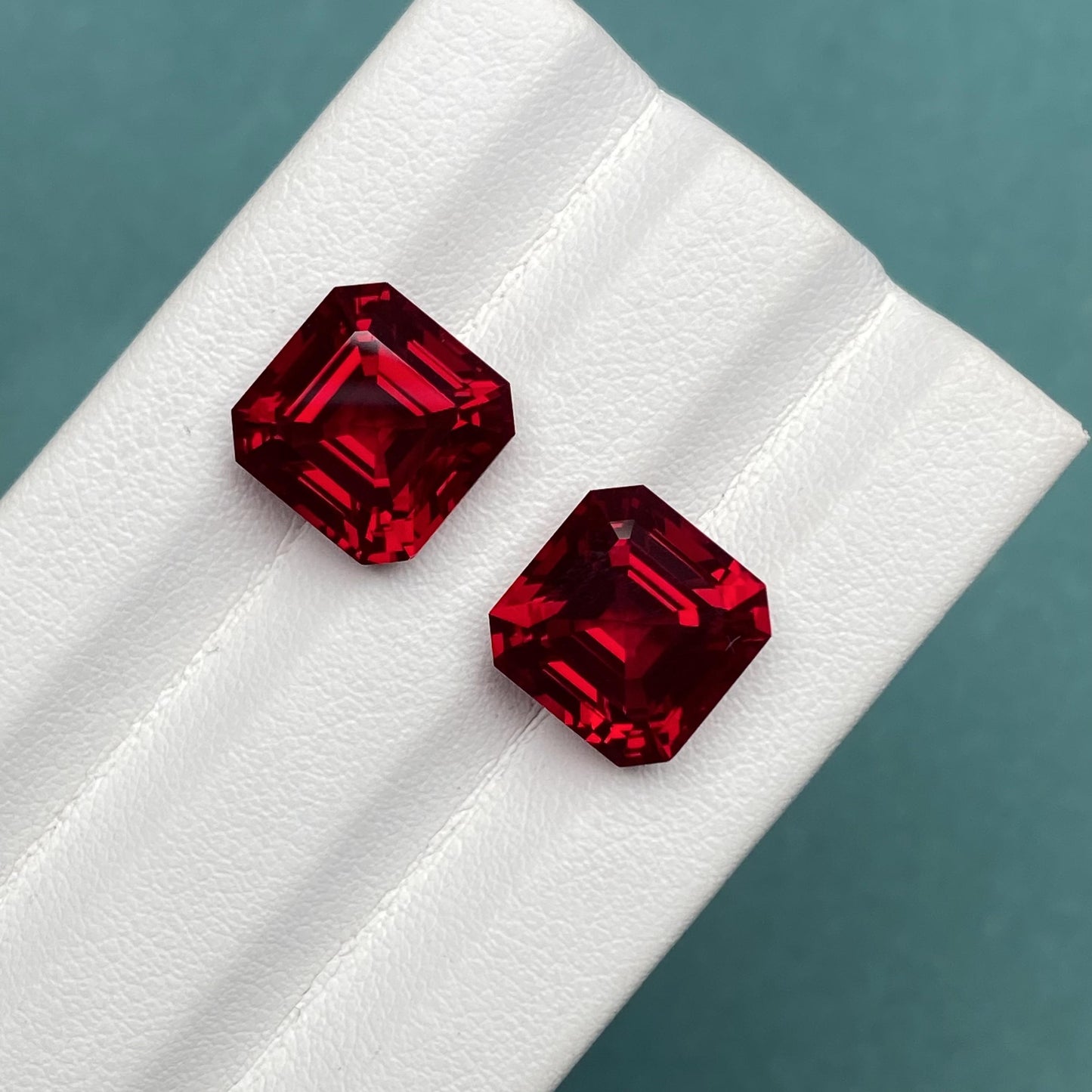 Pirmiana 6.5/11.82ct Asscher Shape Pigeon Blood Red Lab Grown Ruby Loose Stones For Jewerly Making