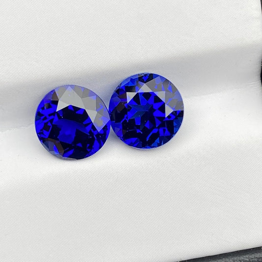 Pirmiana 0.7-9.19ct Round Cut Lab Grown Cornflower Sapphire and Royal Sapphire Loose Gemstones for Jewelry Making