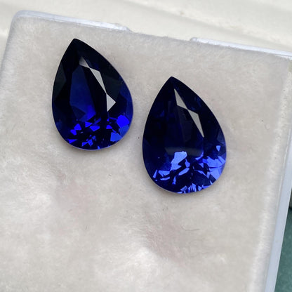 Pirmiana 0.4-7.02ct Pear Cut Lab Grown Cornflower Sapphire and Royal Sapphire Loose Gemstones for Jewelry Making