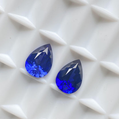 Pirmiana 0.4-7.02ct Pear Cut Lab Grown Cornflower Sapphire and Royal Sapphire Loose Gemstones for Jewelry Making