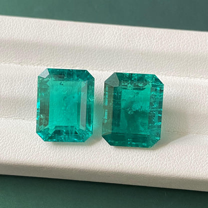 Pirmiana 11.5ct Emerald Cut Lab Grown Emerald with nice inclushions like natural gems