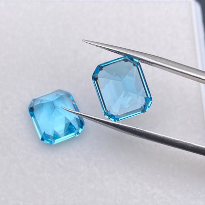 Pirmiana  1.79-9ct Emerald Cut Lab Grown Aquamarine Sapphire  Loose Gemstones for Jewelry Making