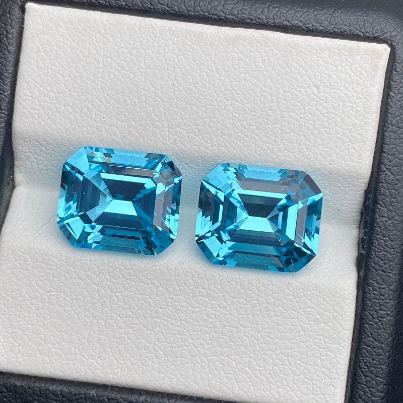 Pirmiana  1.79-9ct Emerald Cut Lab Grown Aquamarine Sapphire  Loose Gemstones for Jewelry Making