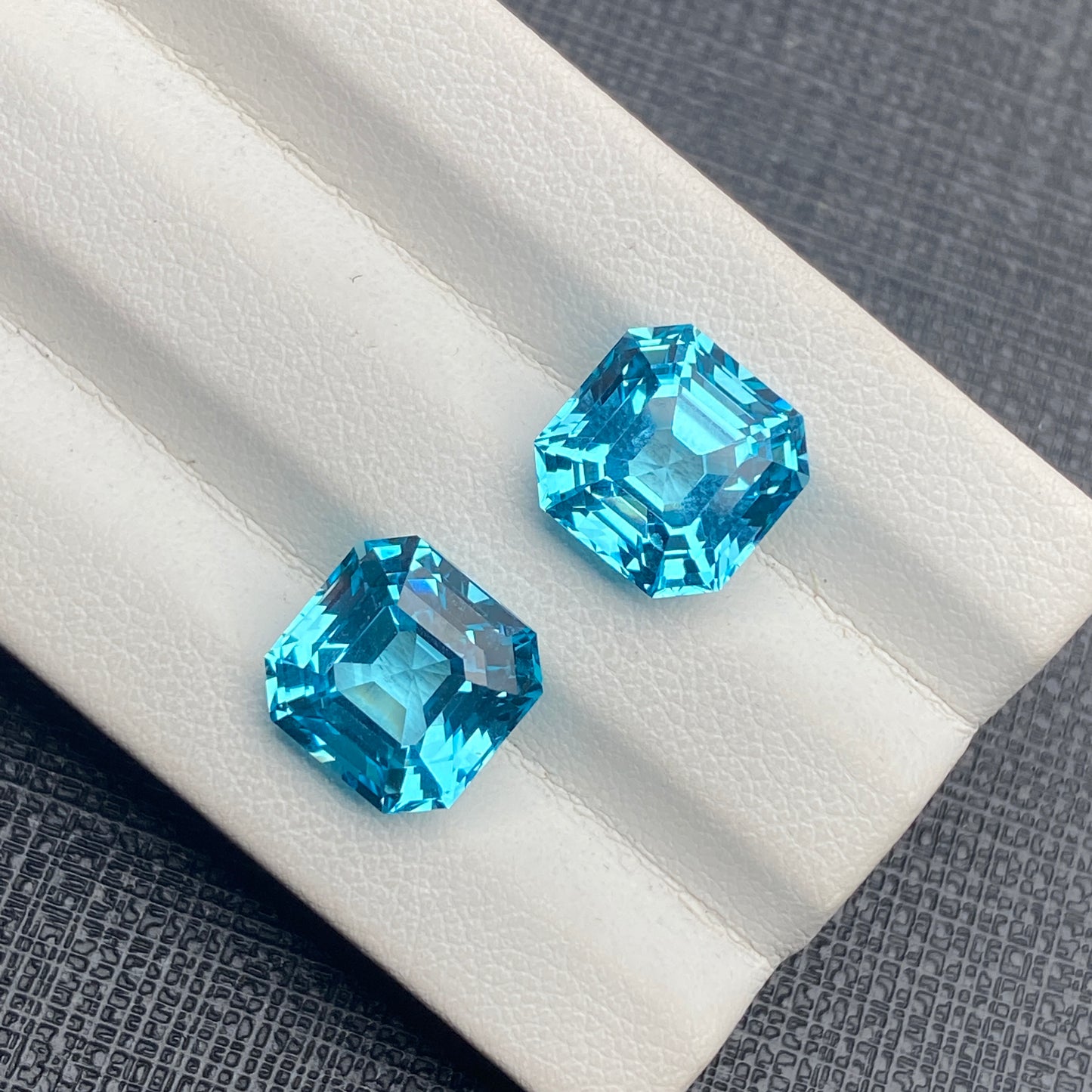 Pirmiana  6.7ct Asscher Cut Lab Grown Aquamarine Sapphire Loose Gemstones for Jewelry Making