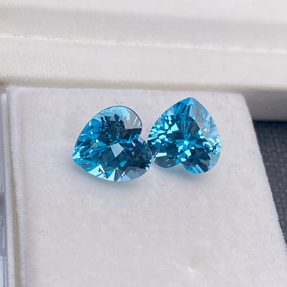 Pirmiana  5.105ct Heart Cut Lab Grown Aquamarine Sapphire Loose Gemstones for Jewelry Making