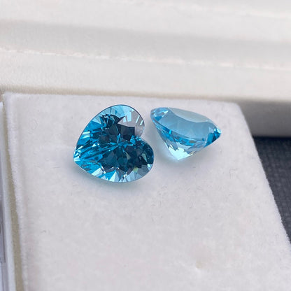 Pirmiana  5.105ct Heart Cut Lab Grown Aquamarine Sapphire Loose Gemstones for Jewelry Making