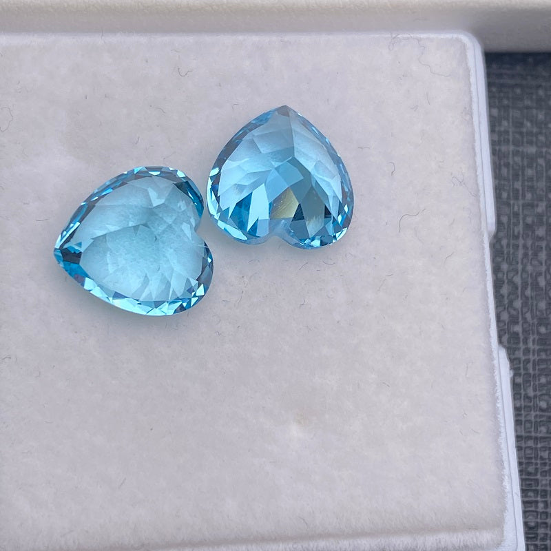 Pirmiana  5.105ct Heart Cut Lab Grown Aquamarine Sapphire Loose Gemstones for Jewelry Making