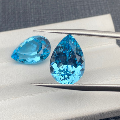 Pirmiana  1.39-119.93ct Pear Cut Lab Grown Aquamarine Sapphire Loose Gemstones for Jewelry Making