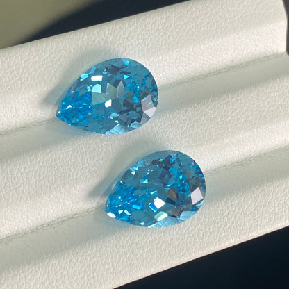 Pirmiana  1.39-119.93ct Pear Cut Lab Grown Aquamarine Sapphire Loose Gemstones for Jewelry Making