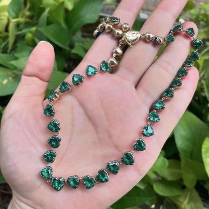 Pirmiana Jewelry Classic Design Green 14k Gold 39ct Lab Grown Emerald Pendant Necklace Gemstone Jewelry